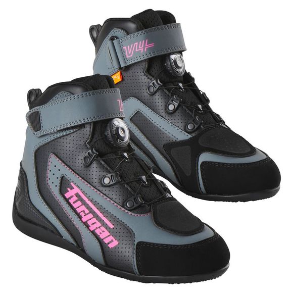 Baskets Moto Furygan V4 EASY LADY D3O® VENTED - Noir / RoseRef : FU1312