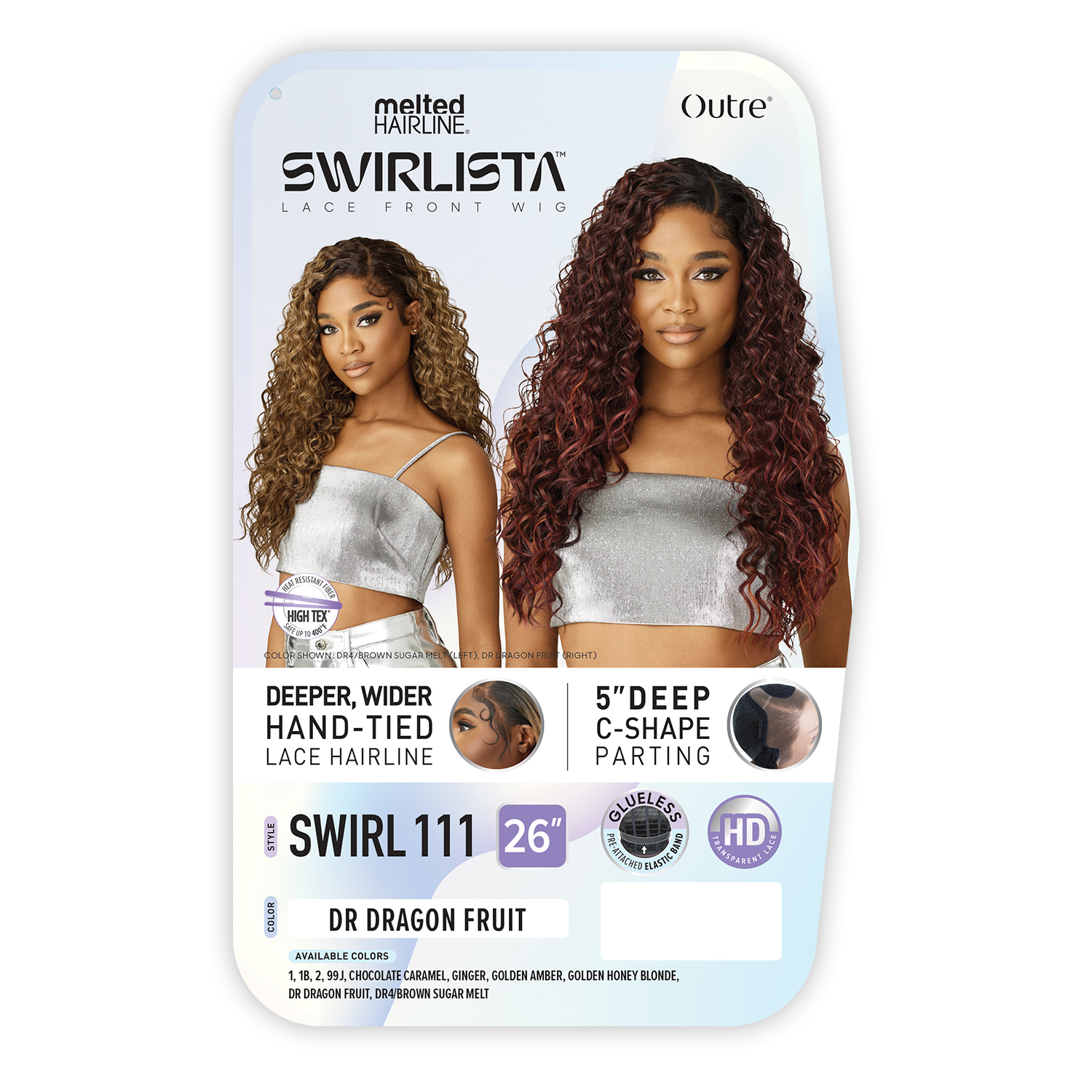 Outre HD Lace Front Wig Melted Hairline Glueless Swirlista Swirl 111