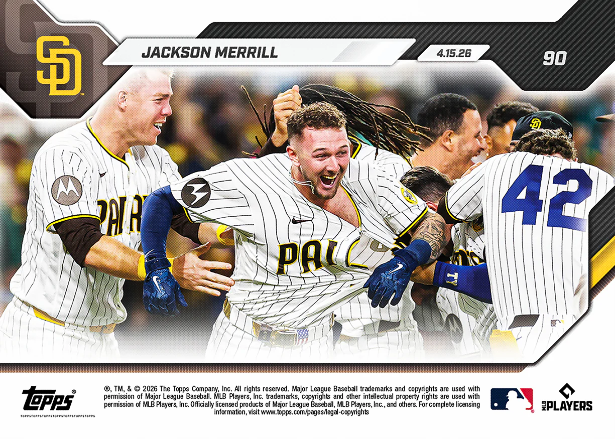 Jackson Merrill - 2026 MLB Topps NOW® - Card 90 - PR: 1906