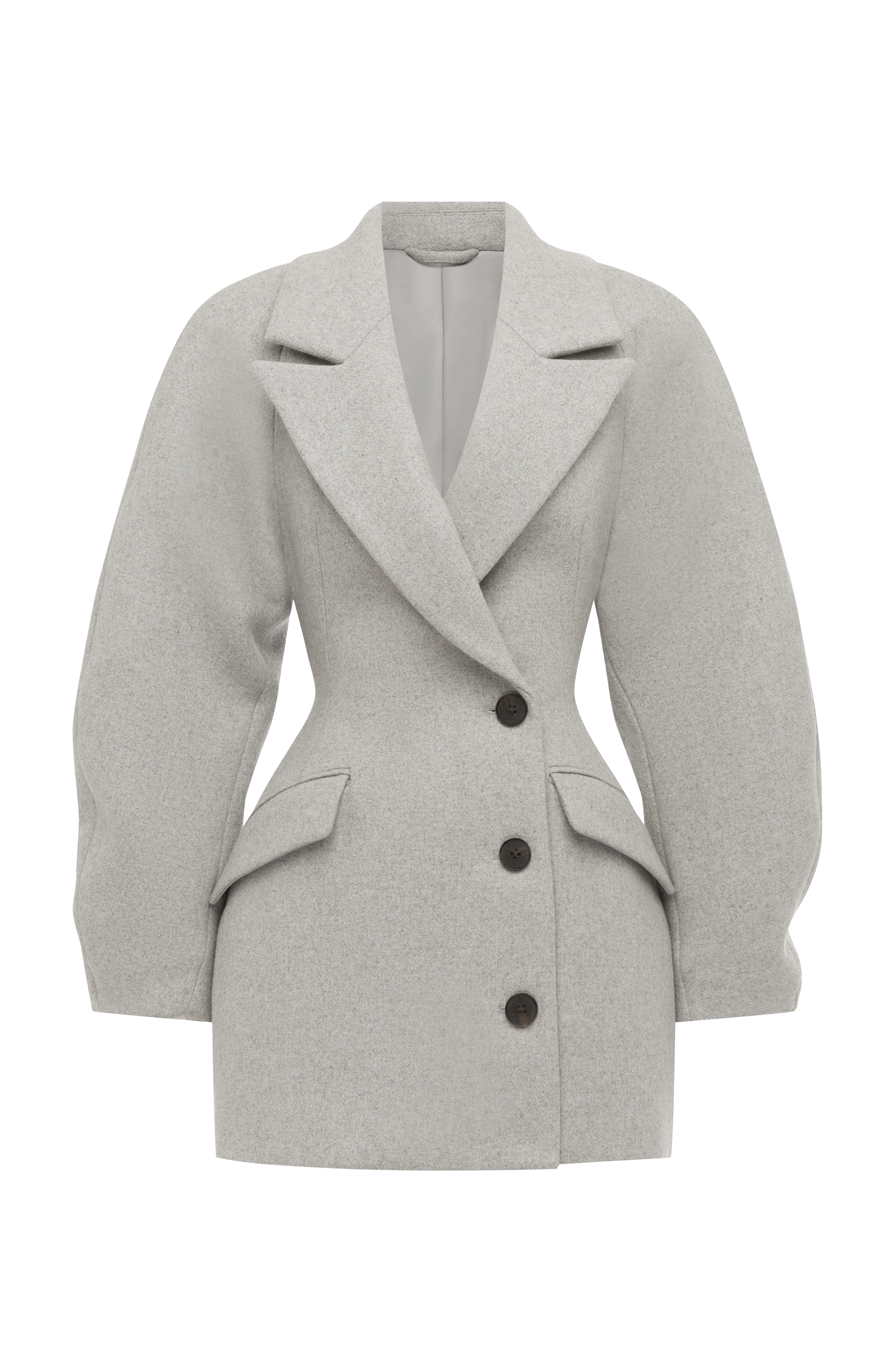 Dylan Blazer Dress - Light Grey