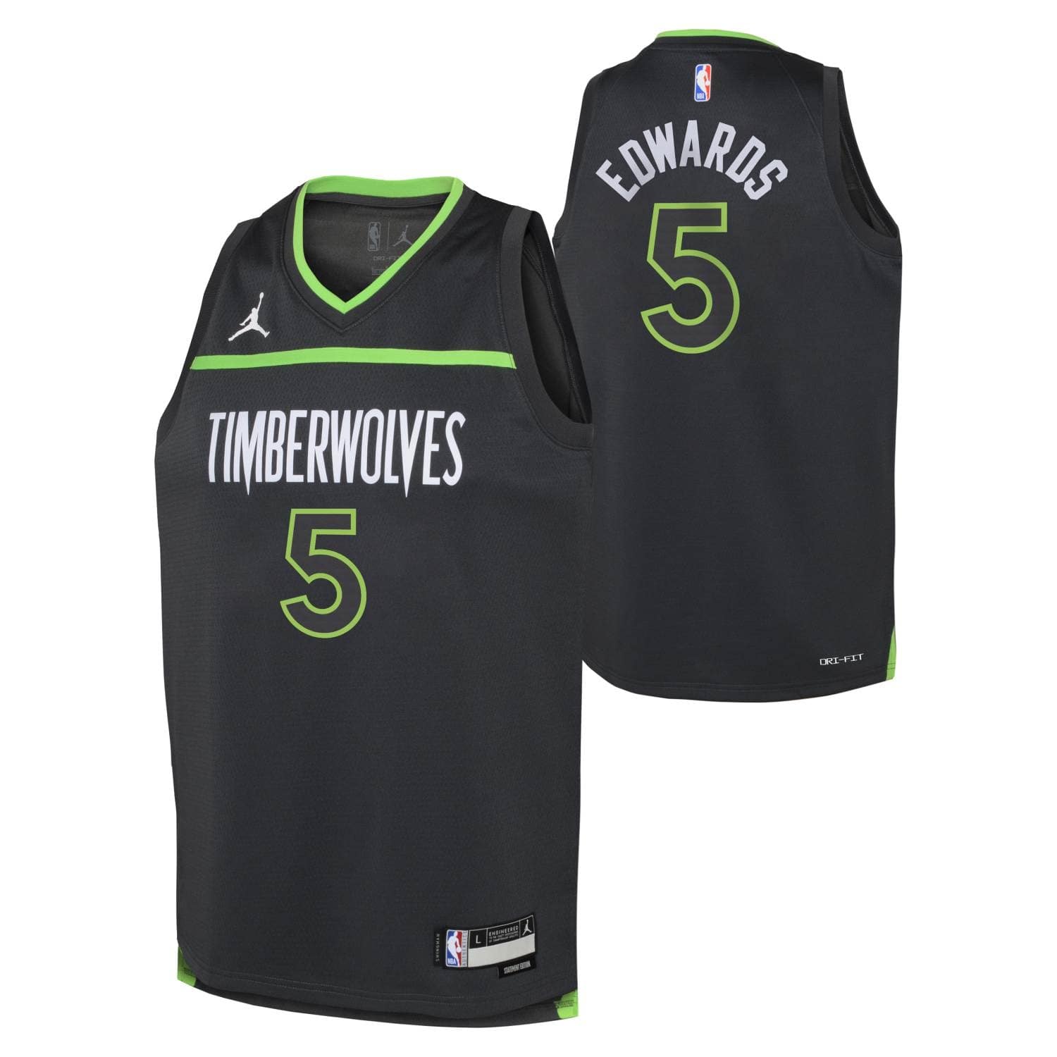 Anthony Edwards #5 Minnesota Timberwolves Swingman NBA Jersey Dark Gray (YOUTH)