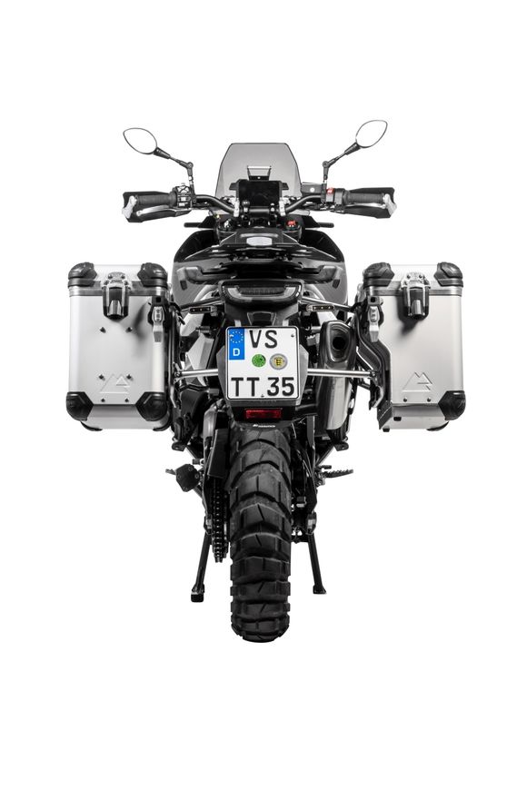 Touratech ZEGA Evo X suitcase With 38/38 offset - Gray support included - Gray anodizedRef: Trt01152A / 01-414-6816-0