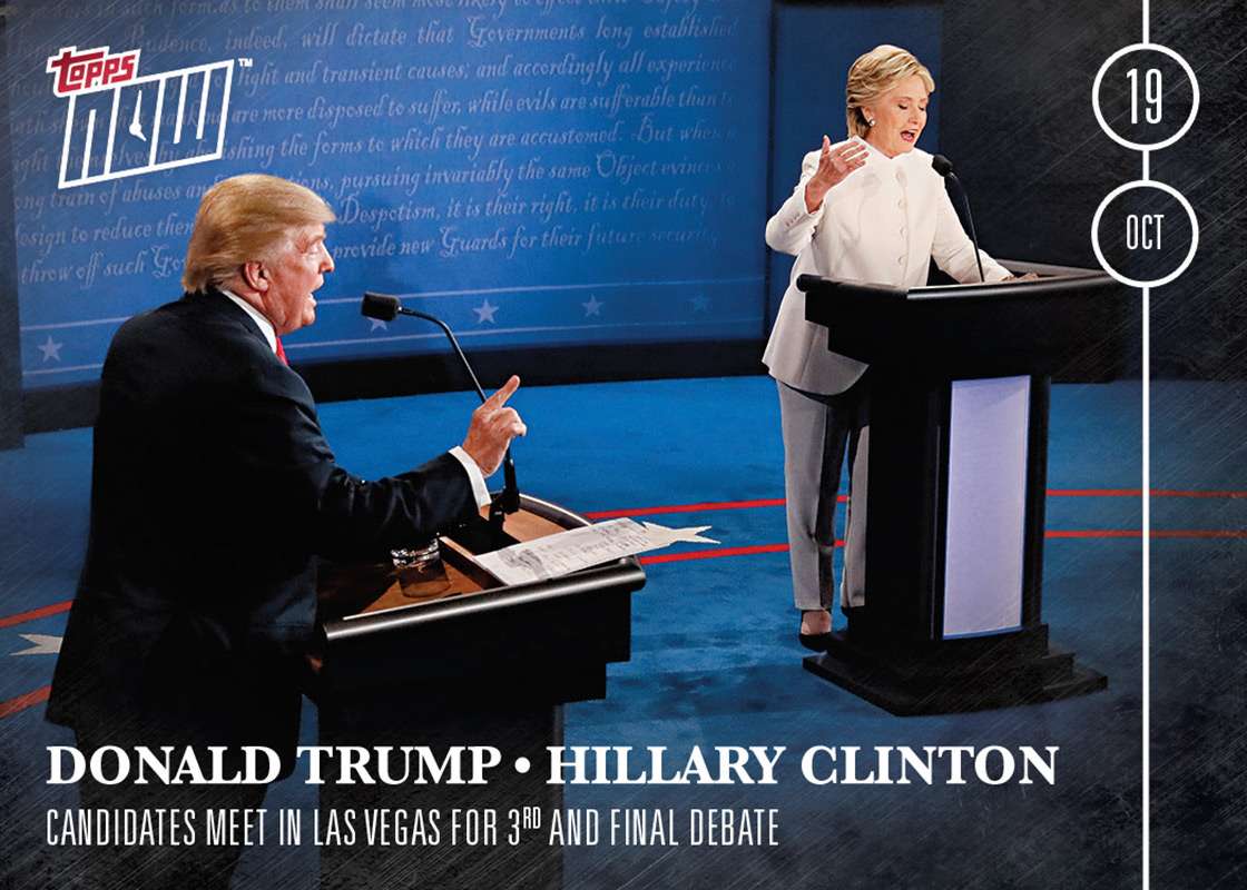 Donald Trump/Hillary Clinton 2016 Election Topps NOW Card 12 - Print Run QTY: 144 Cards