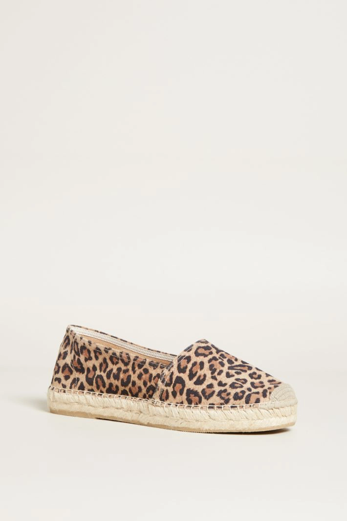 Animal print espadrilles - BROWN BLACK LIGHT BEIGE