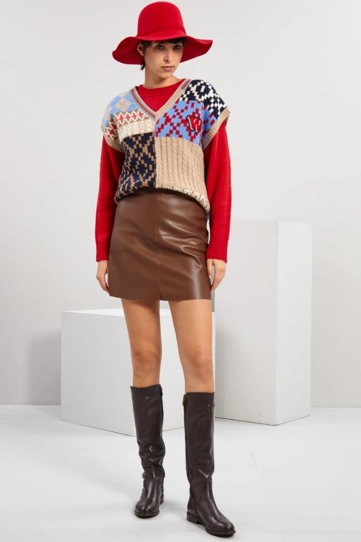 Wide-brimmed hat - RED