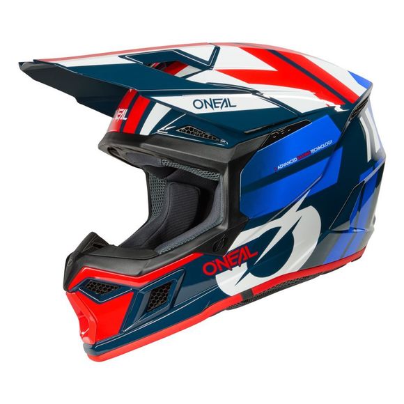 Casque cross O'Neal 3SRS - RIDE 2025 - Bleu / BlancRef : OL2201