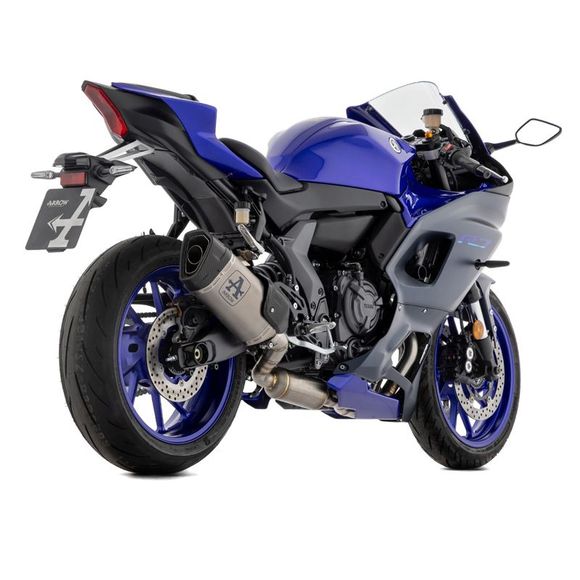 Ligne Complète Arrow PISTA TITANE EMBOUT CARBONE - GrisYAMAHA 700 R7 - 2021 - 2024Ref : AW0074