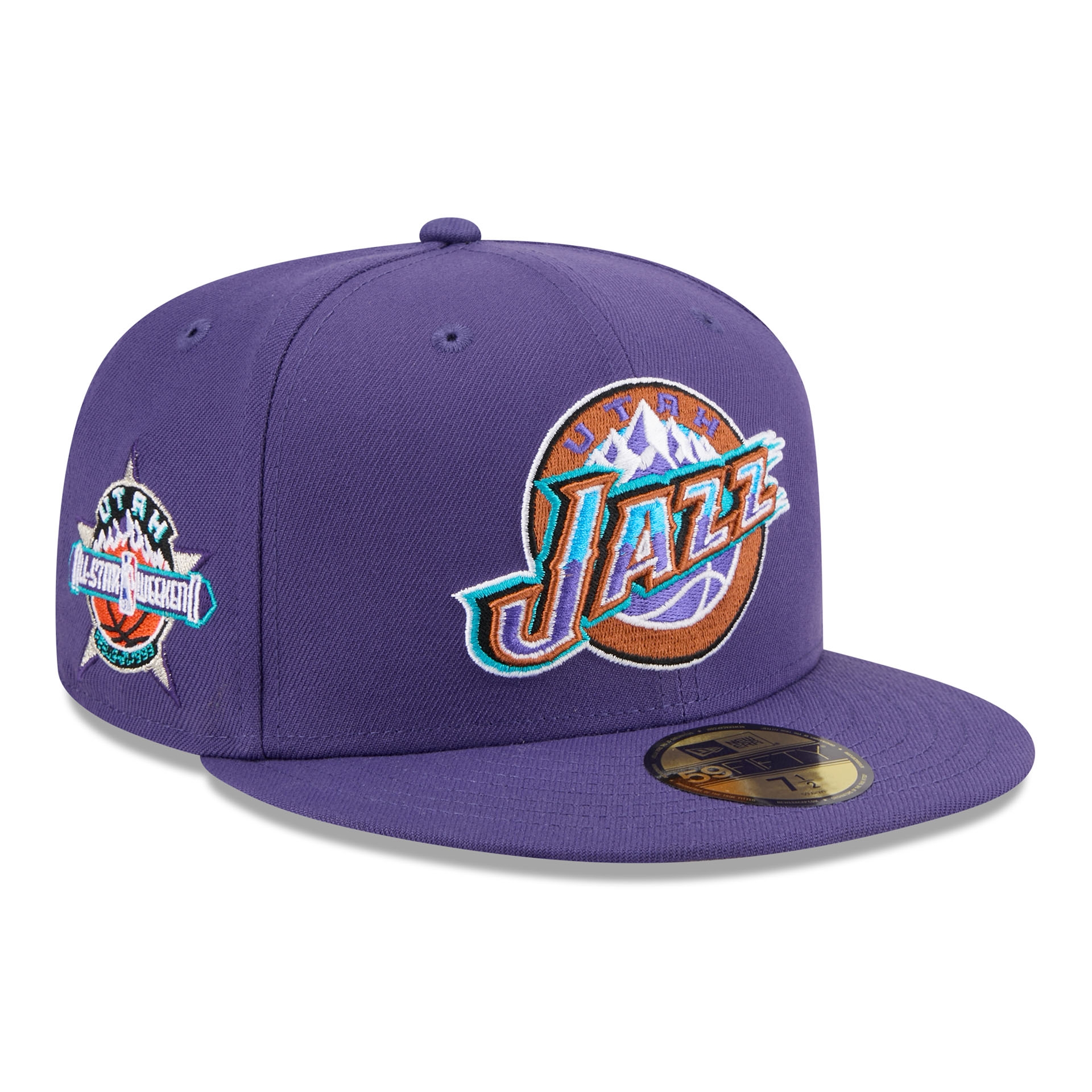 Utah Jazz 1979-1996 Hardwood Classics 59FIFTY Fitted Cap Purple