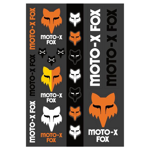 Fox HERITAGE TRACK PACK Sticker Sheet - Black / WhiteRef: fx4866 / 23389-135-os