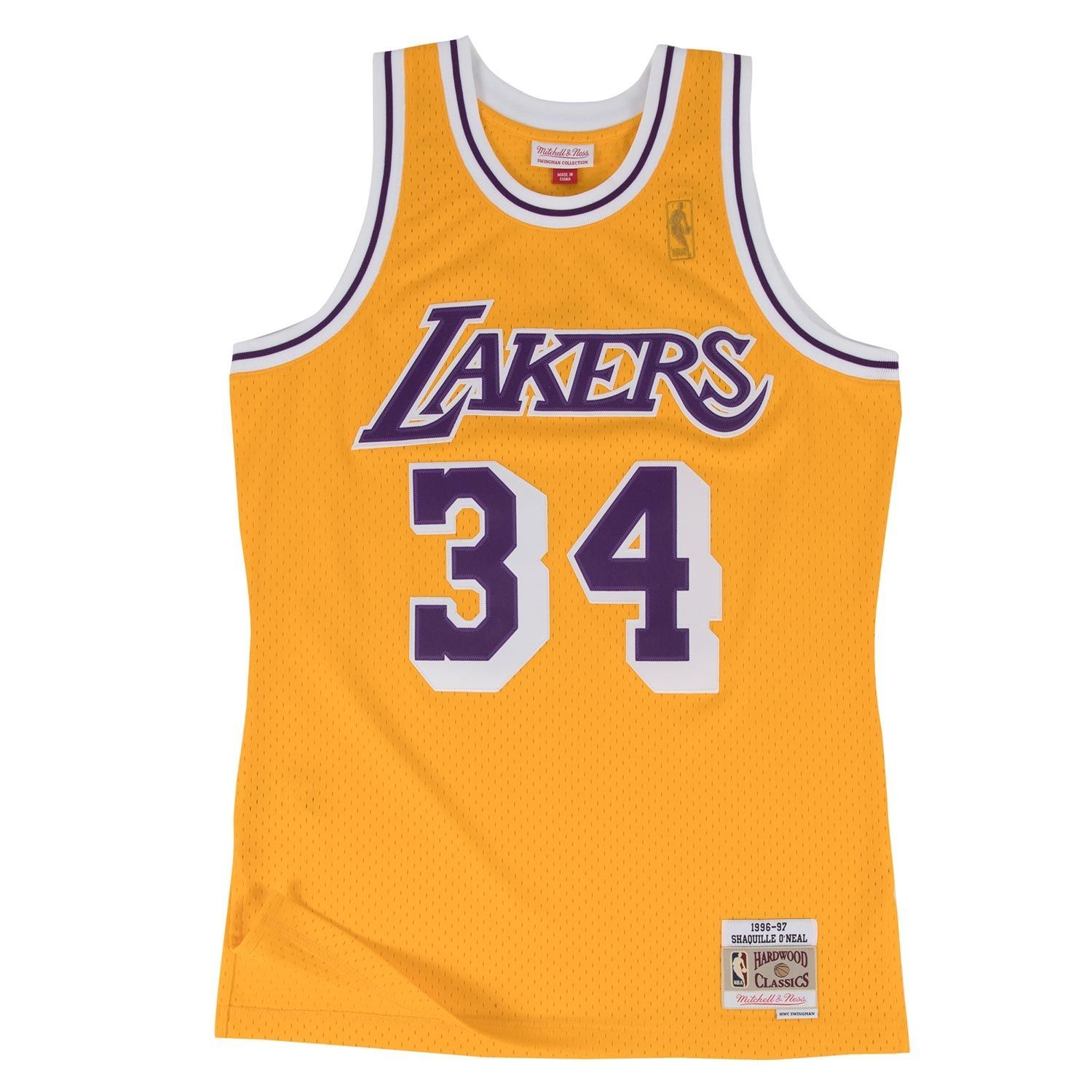 Shaq O'Neal #34 Los Angeles Lakers 1996-97 Swingman NBA Jersey Yellow