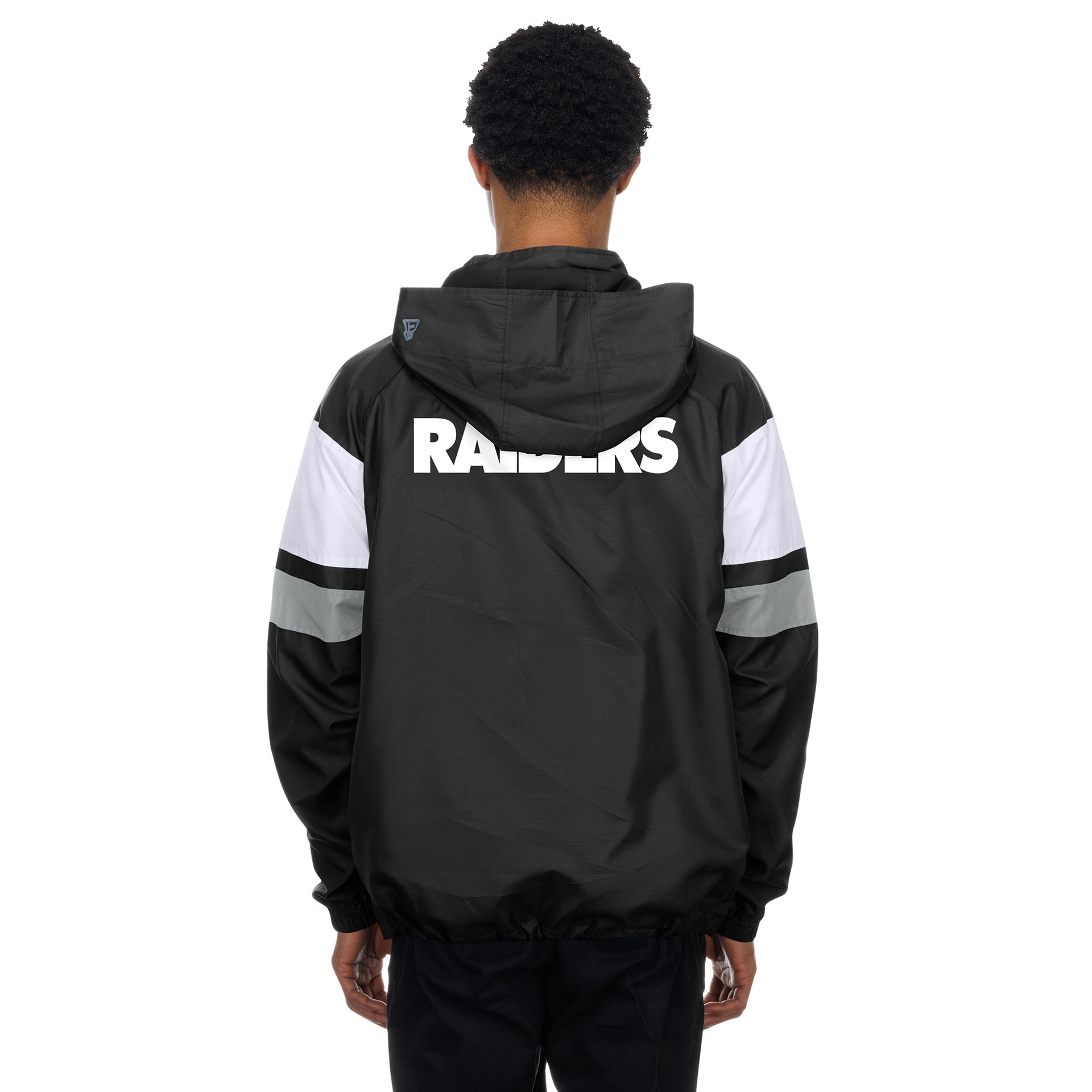 Las Vegas Raiders NFL Quarter Zip Windbreaker Jacket Black