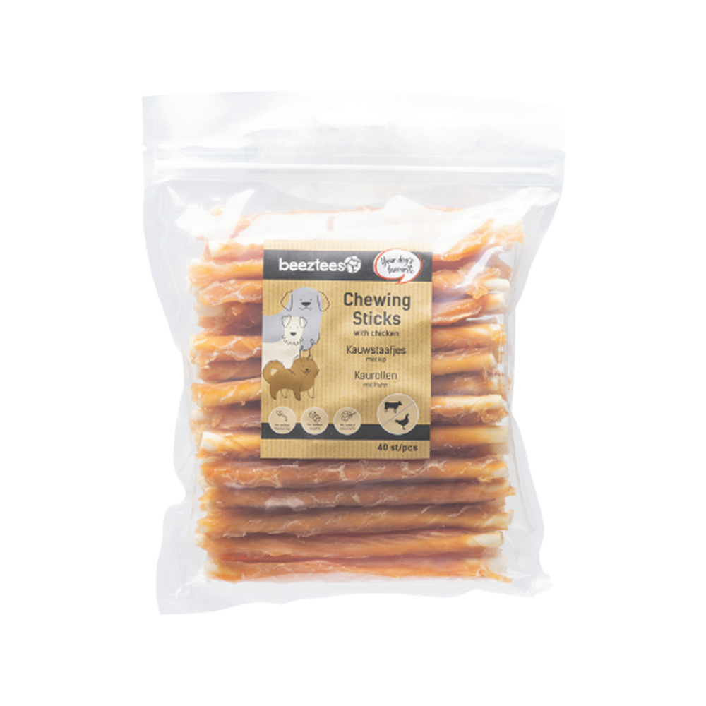 Beeztees Culinary Chewing Sticks - Chicken - 40pcs