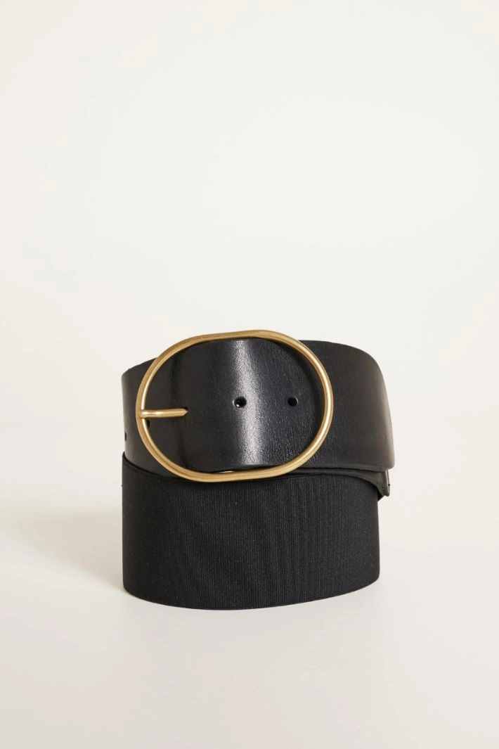 Belt with elastic insert - BLACK