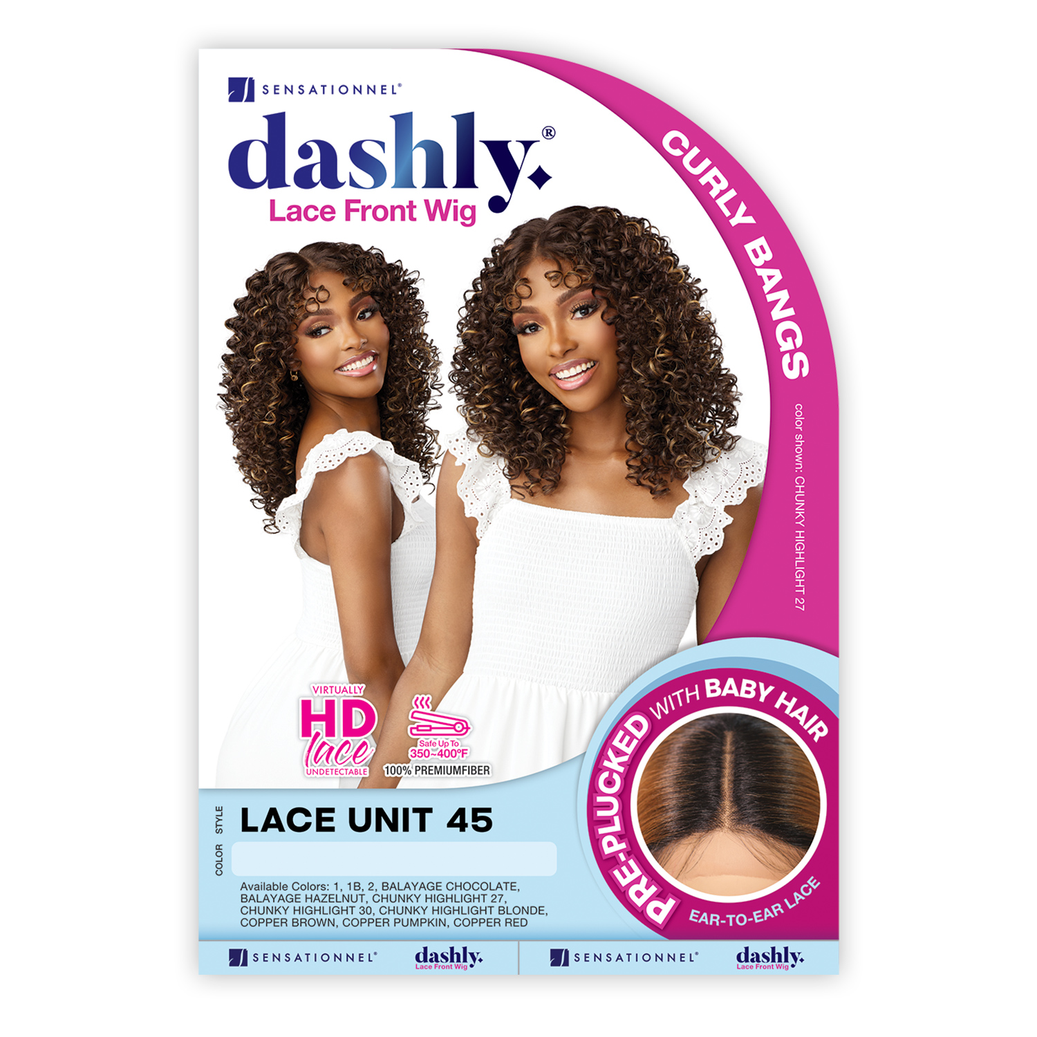 Sensationnel Dashly HD Lace Front Wig Lace Unit 45