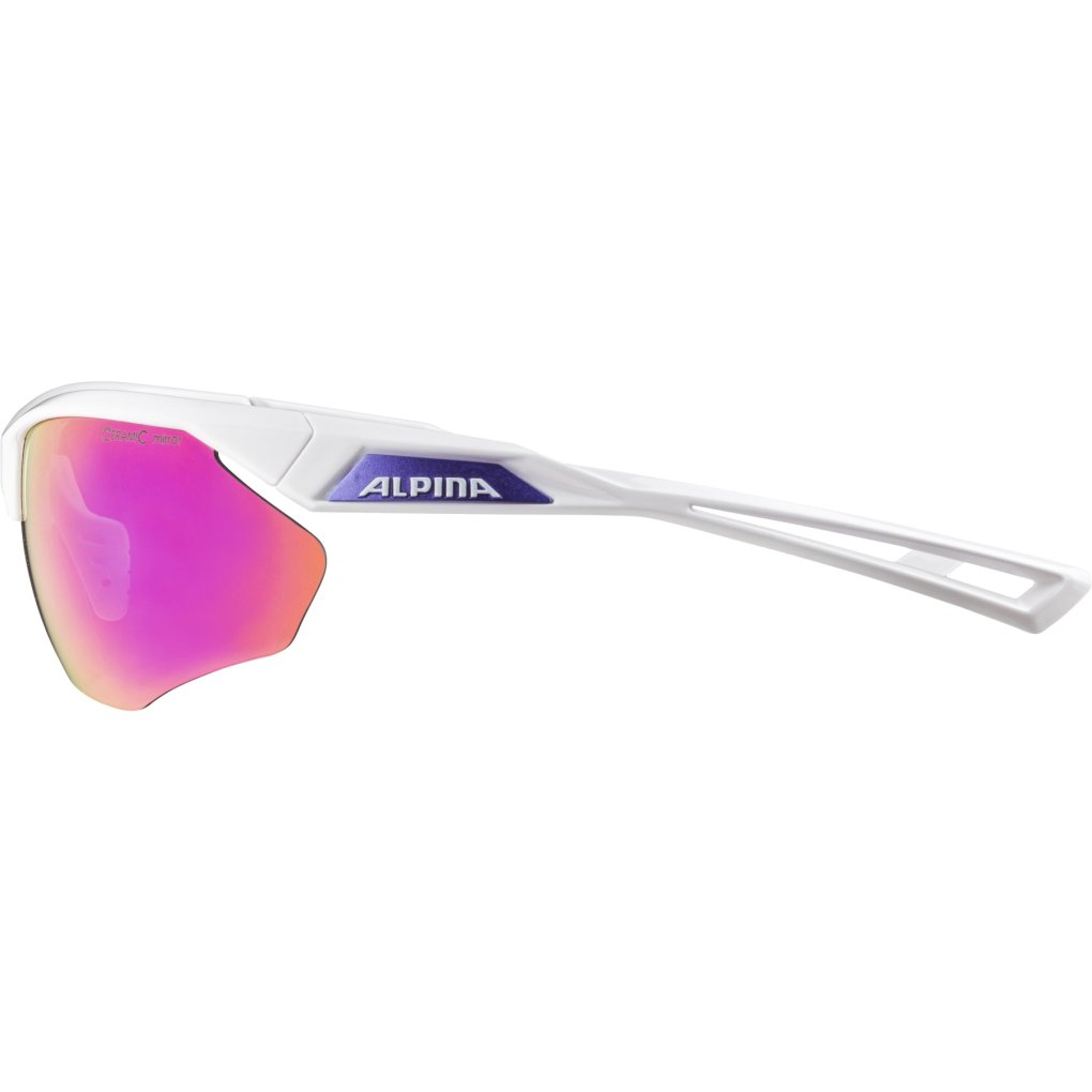 Alpina Nylos HR Glasses - white-purple / purple mirror