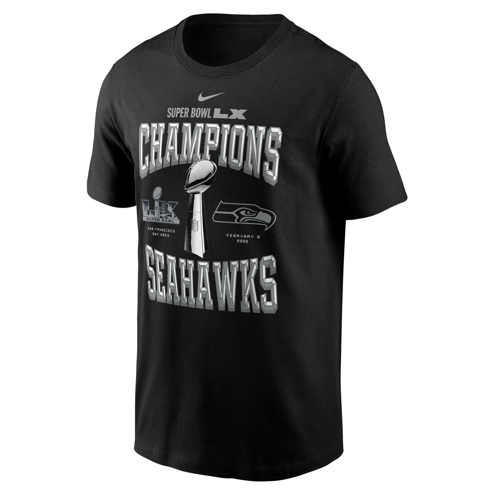 Seattle Seahawks Super Bowl LX Champions Nike Locker Room NFL T-Shirt