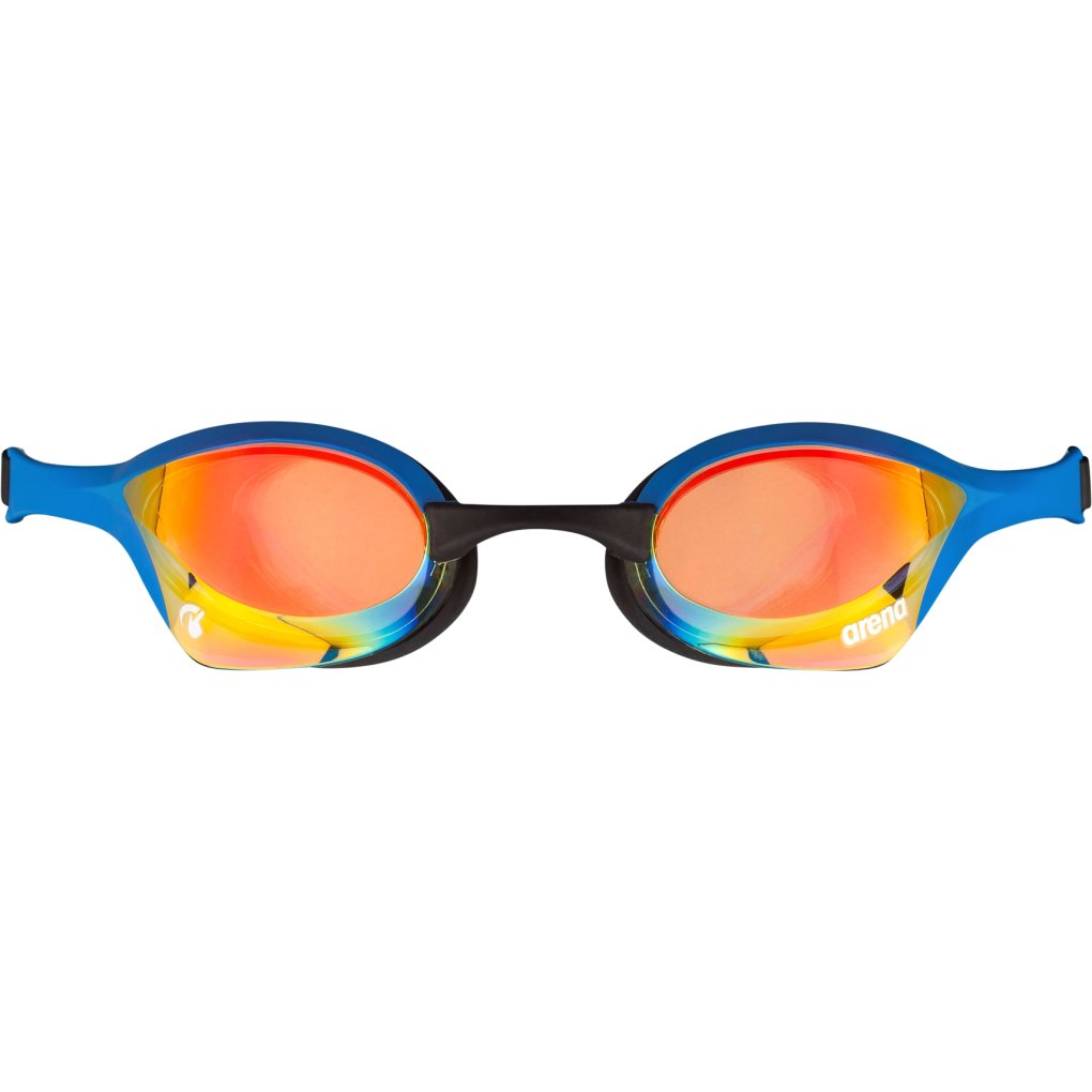arena Cobra Ultra Swipe Mirror Swimming Goggles - Yellow Copper/Blue