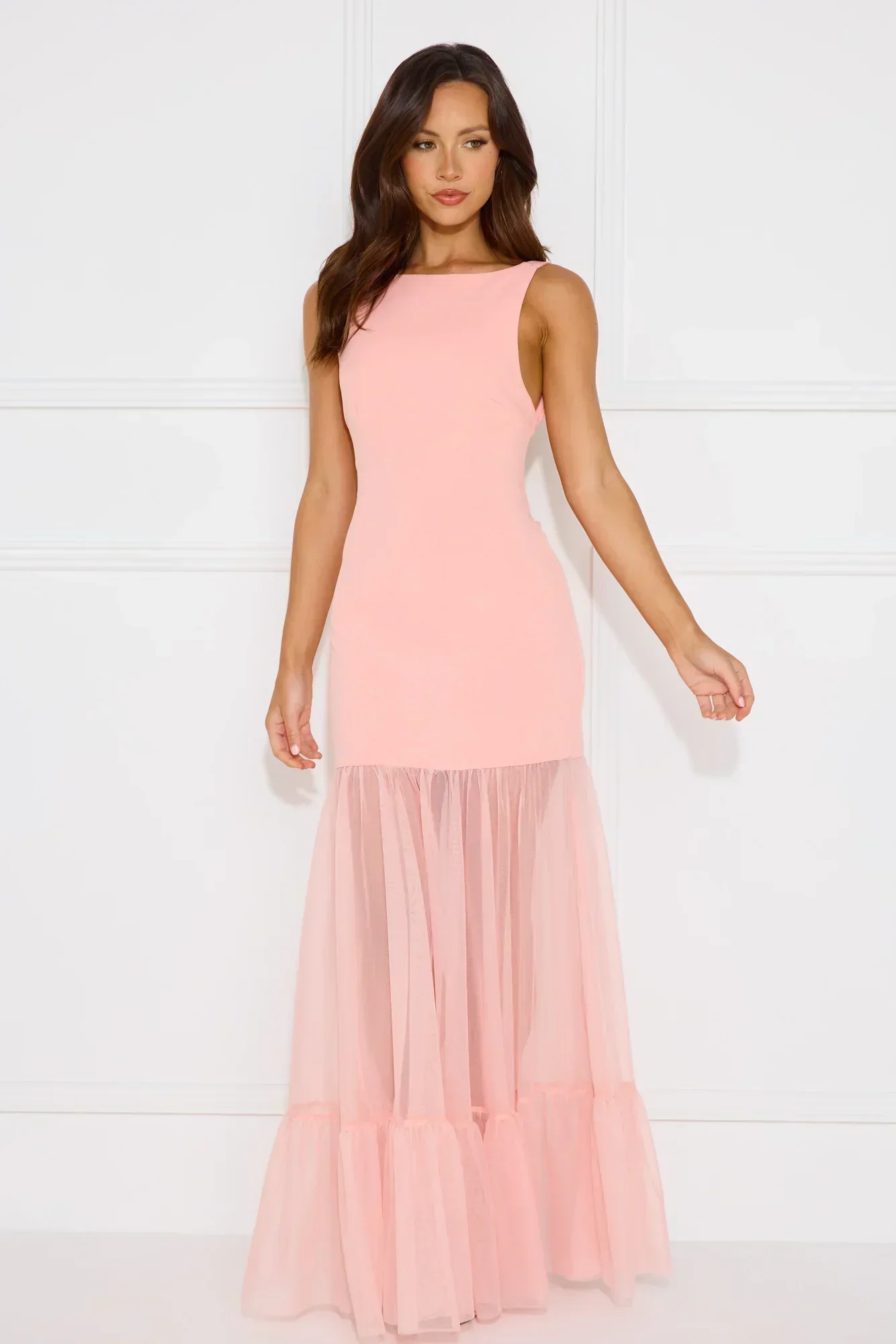 Chic Whispers Maxi Dress Pink