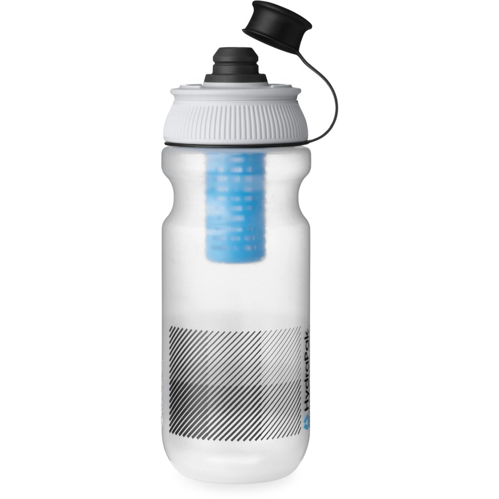 Hydrapak Breakaway + Filter Cap Water Bottle - 600ml - charcoal/silver/blue