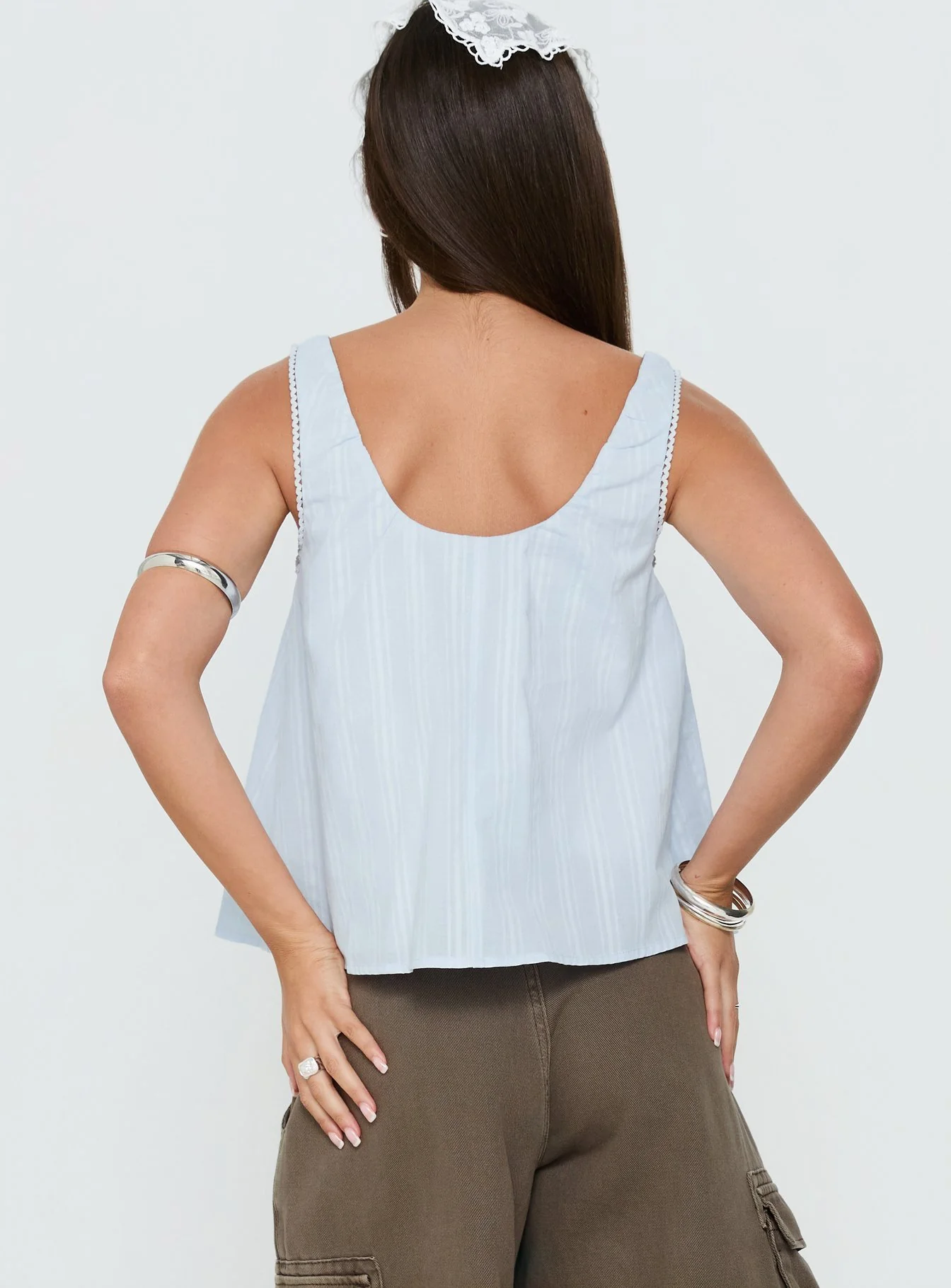 Antiquity Babydoll Top Blue