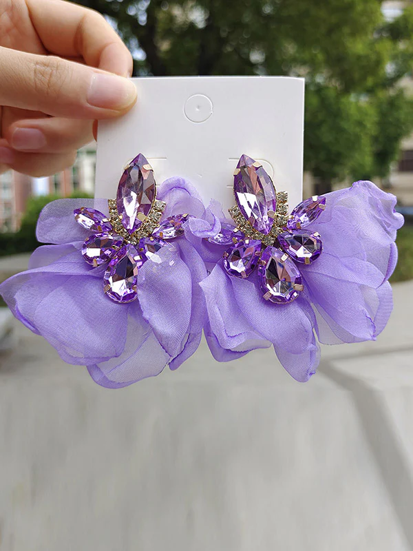Flower Shape Drop Earrings