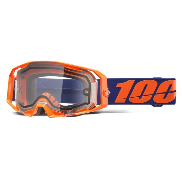100% ARMATIC ENDURO MOTO cross mask - Clear Screen 2026 - Orange / BlueRef: CE1601 / 50070-10003