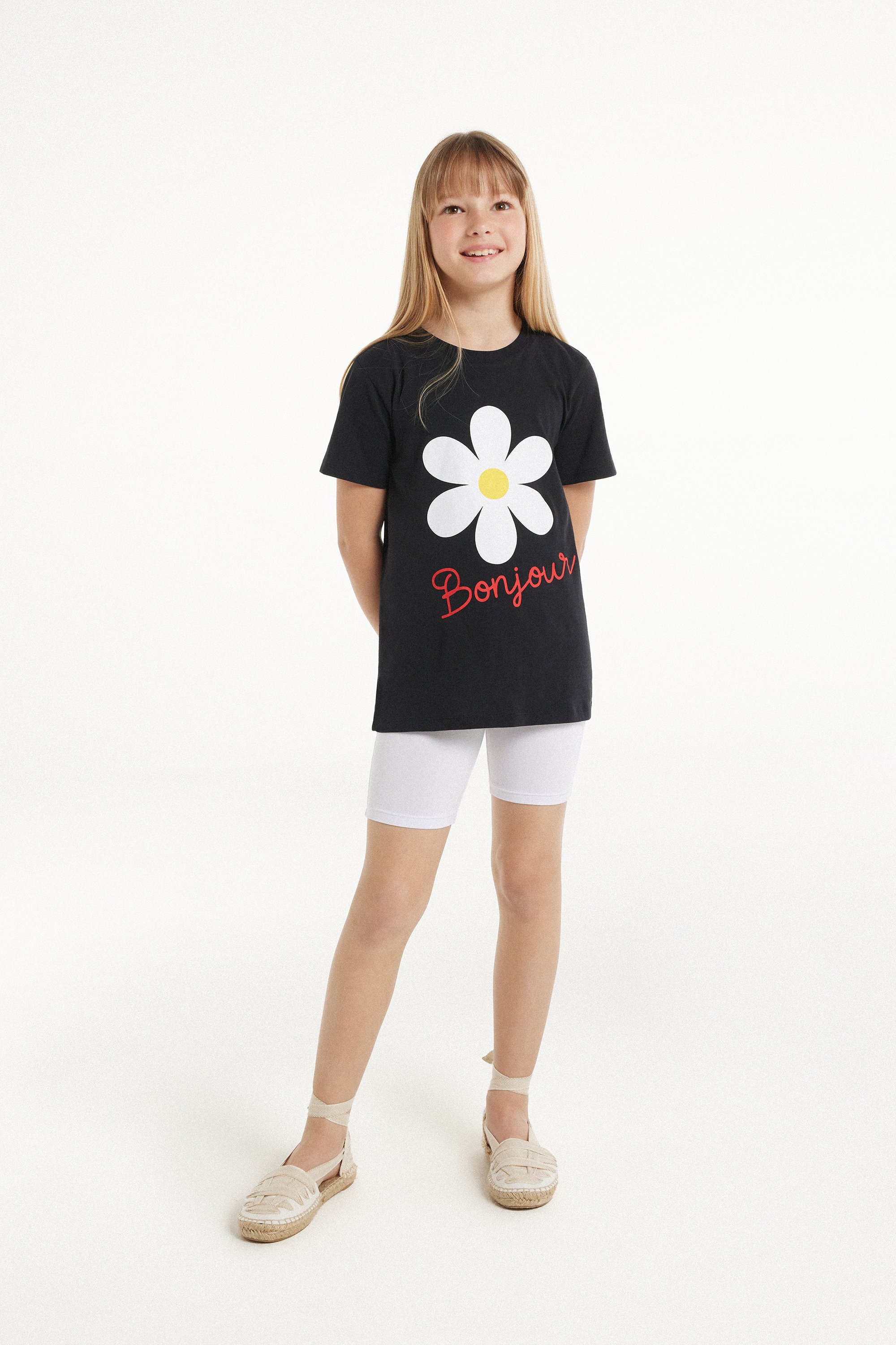 Girls’ Plain Colour Cotton Cycling Shorts