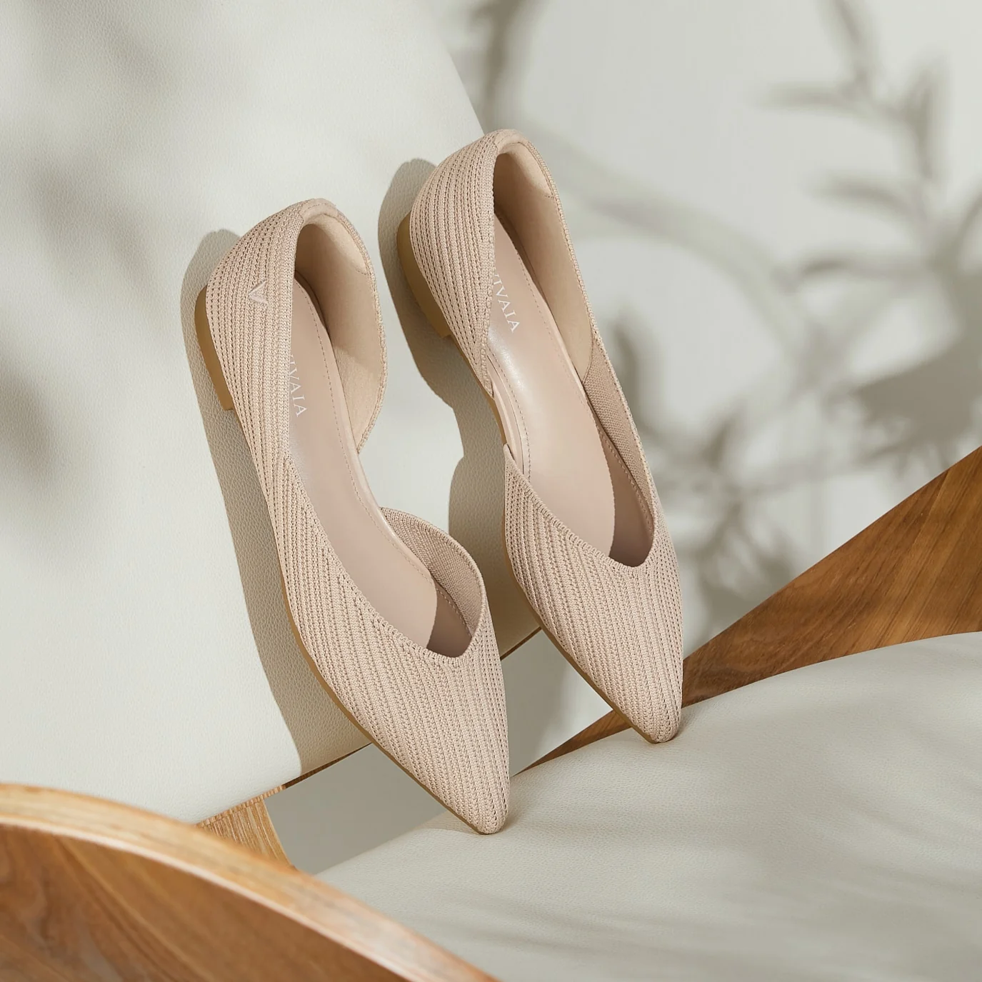 Pointed-Toe D'Orsay Flats (Melia)