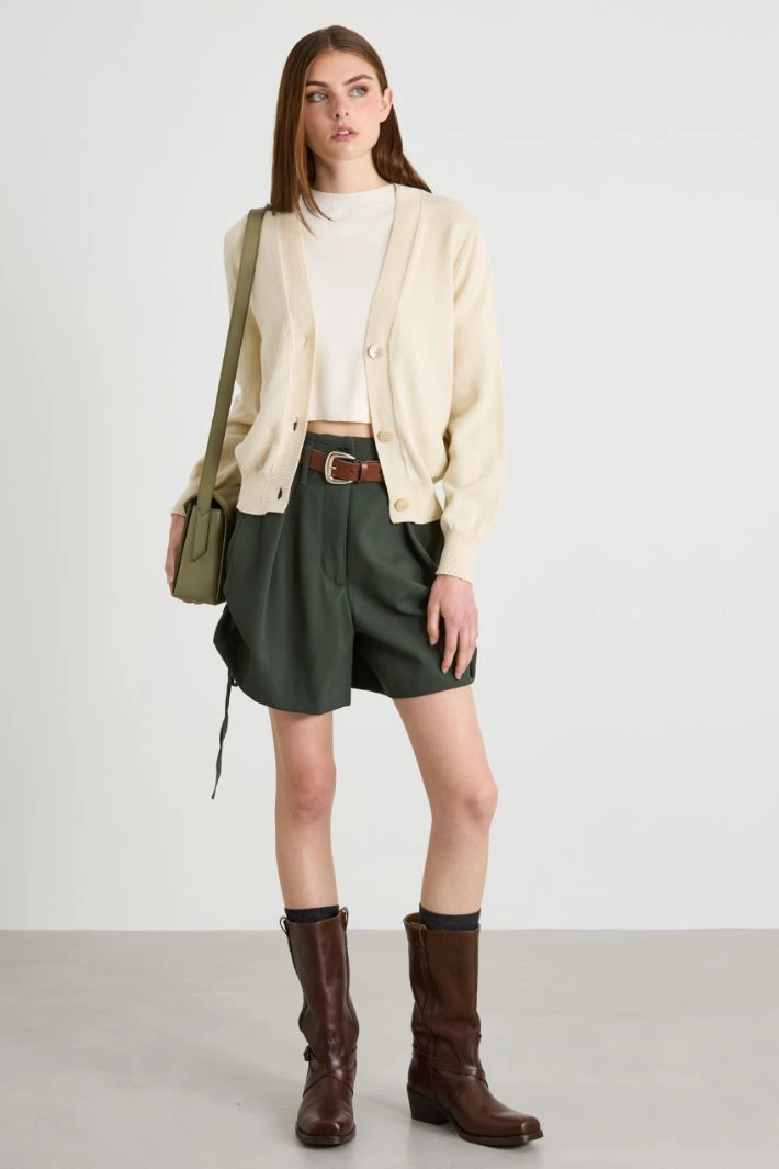 Cotton cardigan - IVORY