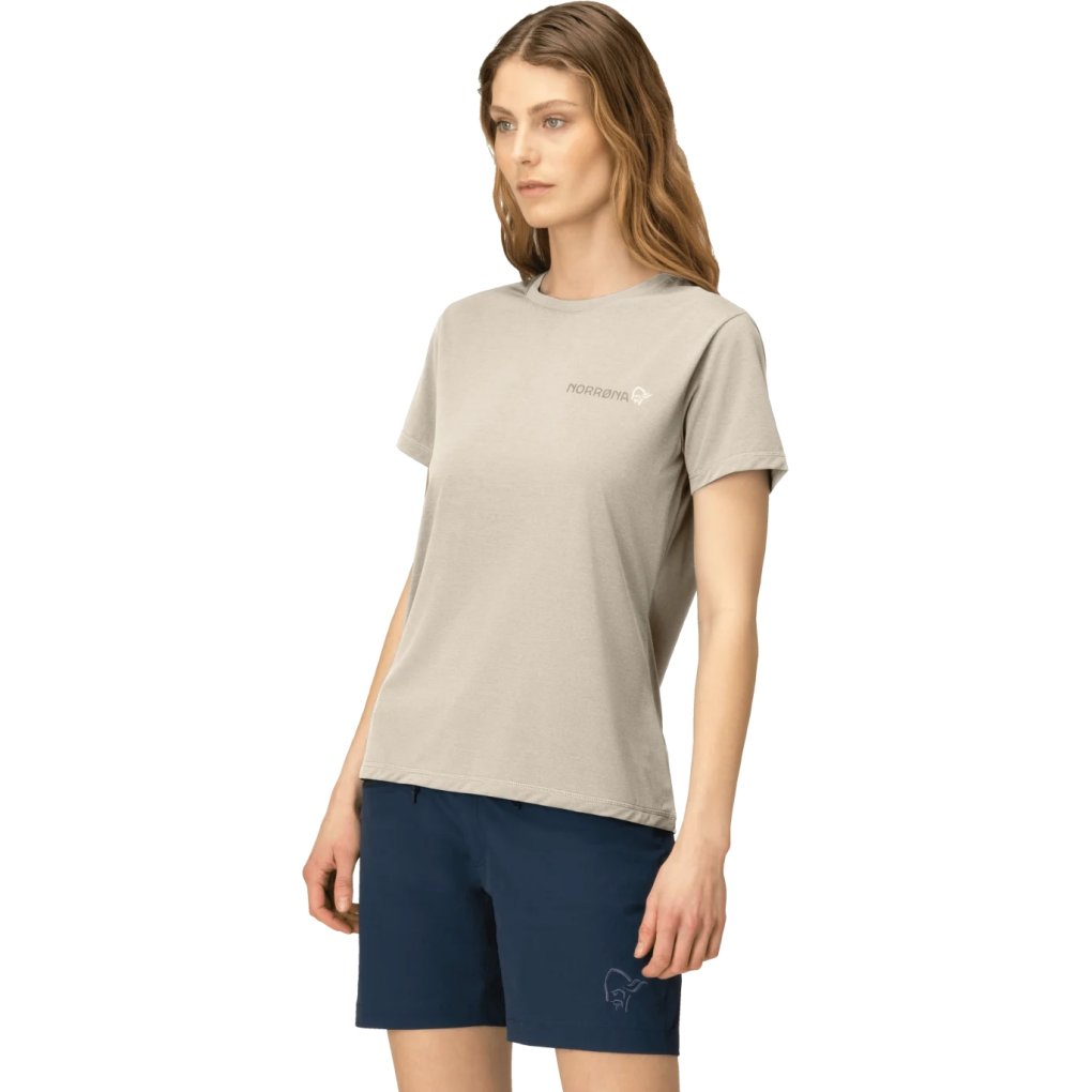 Norrona femund tech T-Shirt Women - Oatmeal