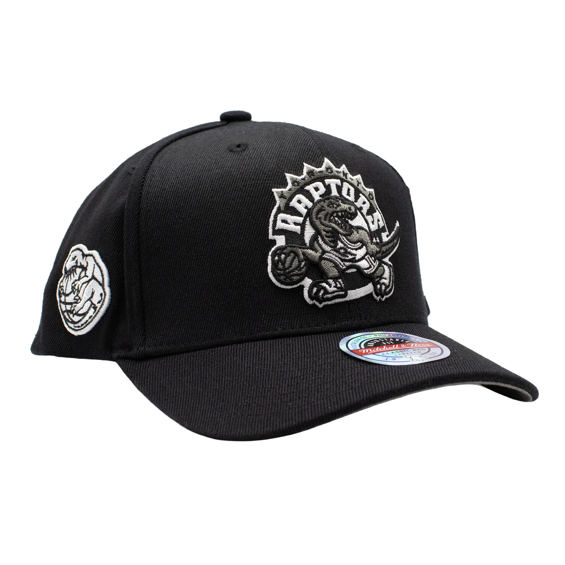 Toronto Raptors Monochrome Classic Red Stretch-Snap NBA Cap Black