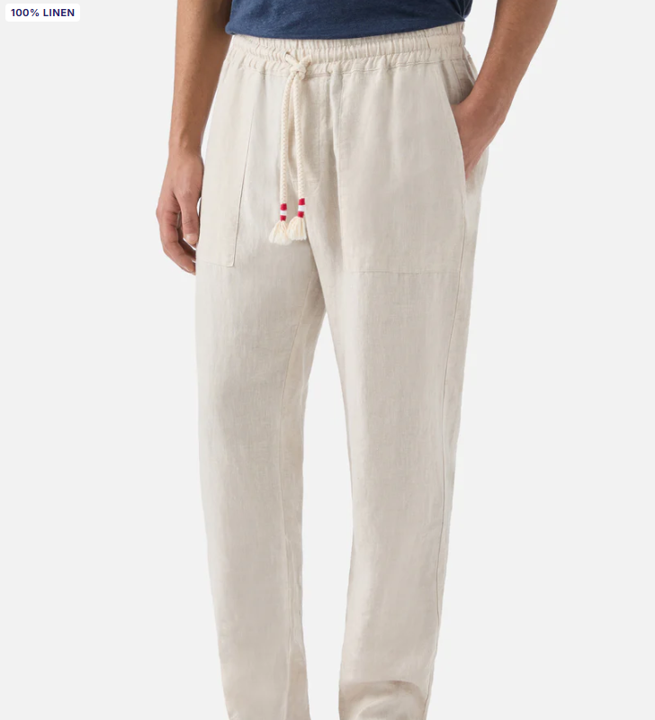 CALAIS CREAM LINEN PANTS