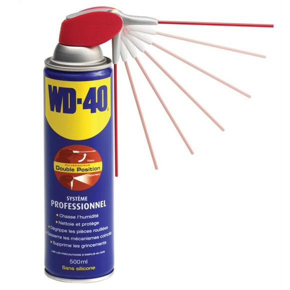 Degrippant WD 40 SPRAY DOUBLE POSITION 500 ML UniverselRef : WD0001 / 050020