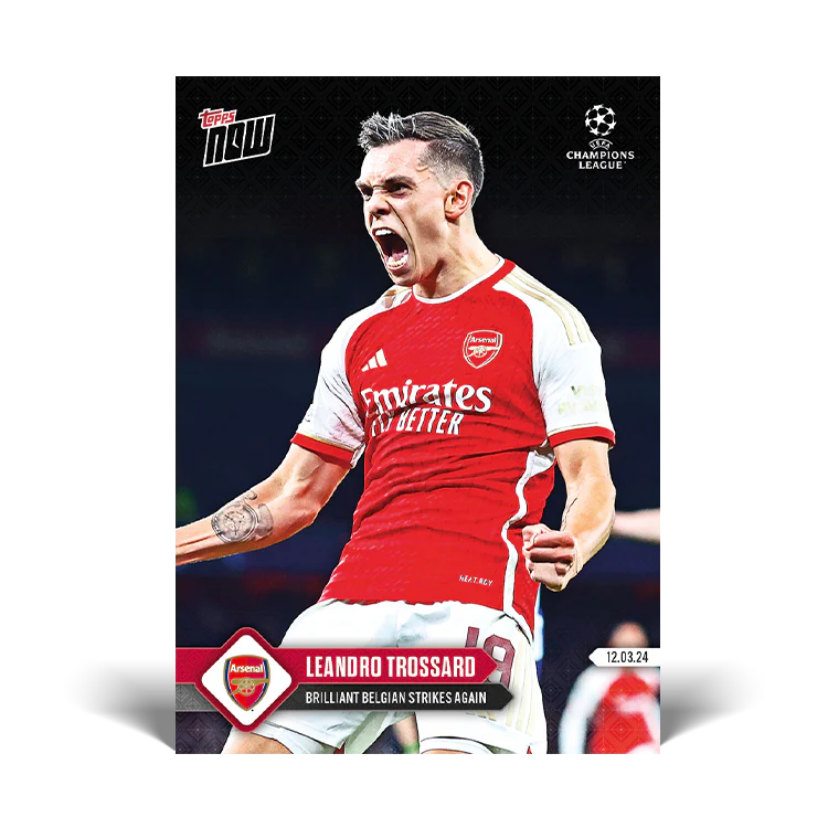 Topps UK - Leandro Trossard - Brilliant Belgian strikes again - UCL TOPPS NOW® Card #106