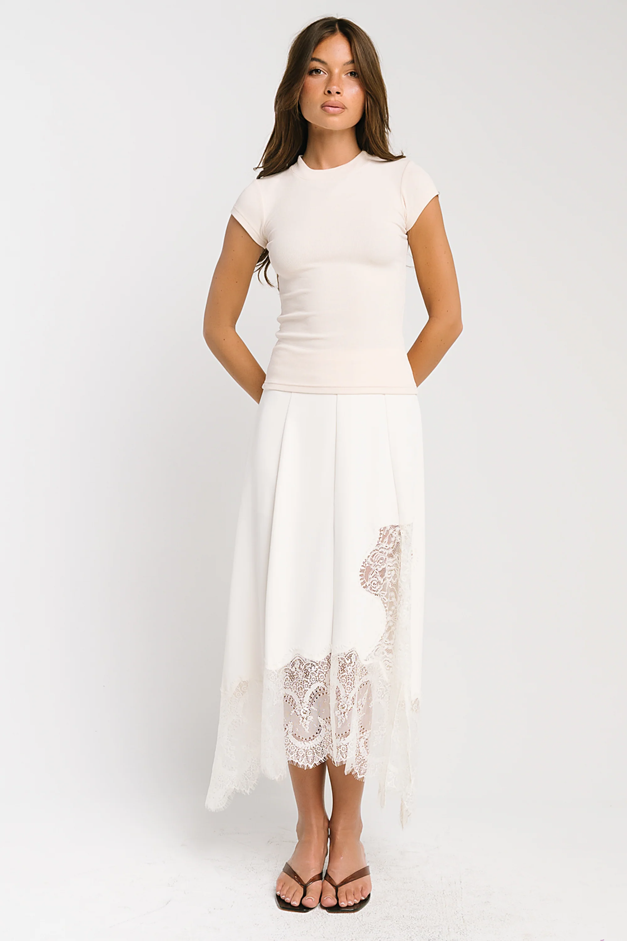 Asher Ribbed Top in Cream