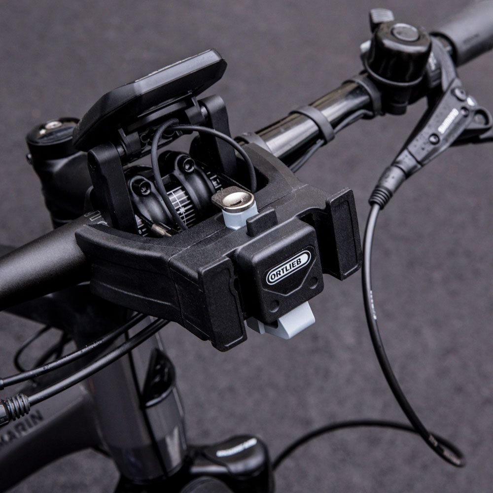 ORTLIEB Handlebar Mounting-Set E-Bike | with Lock - black