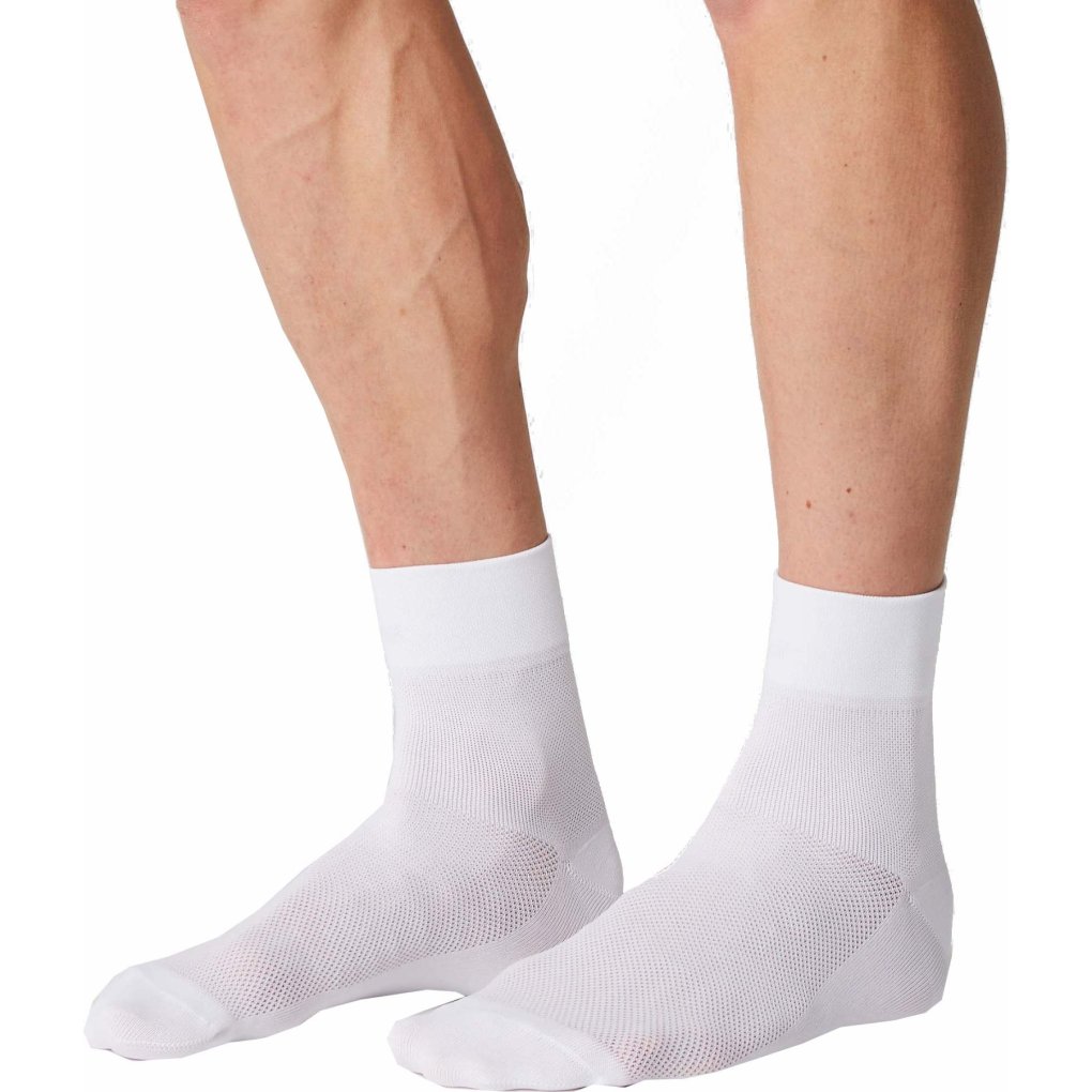 FINGERSCROSSED Classic Mid High Cycling Socks - White #002