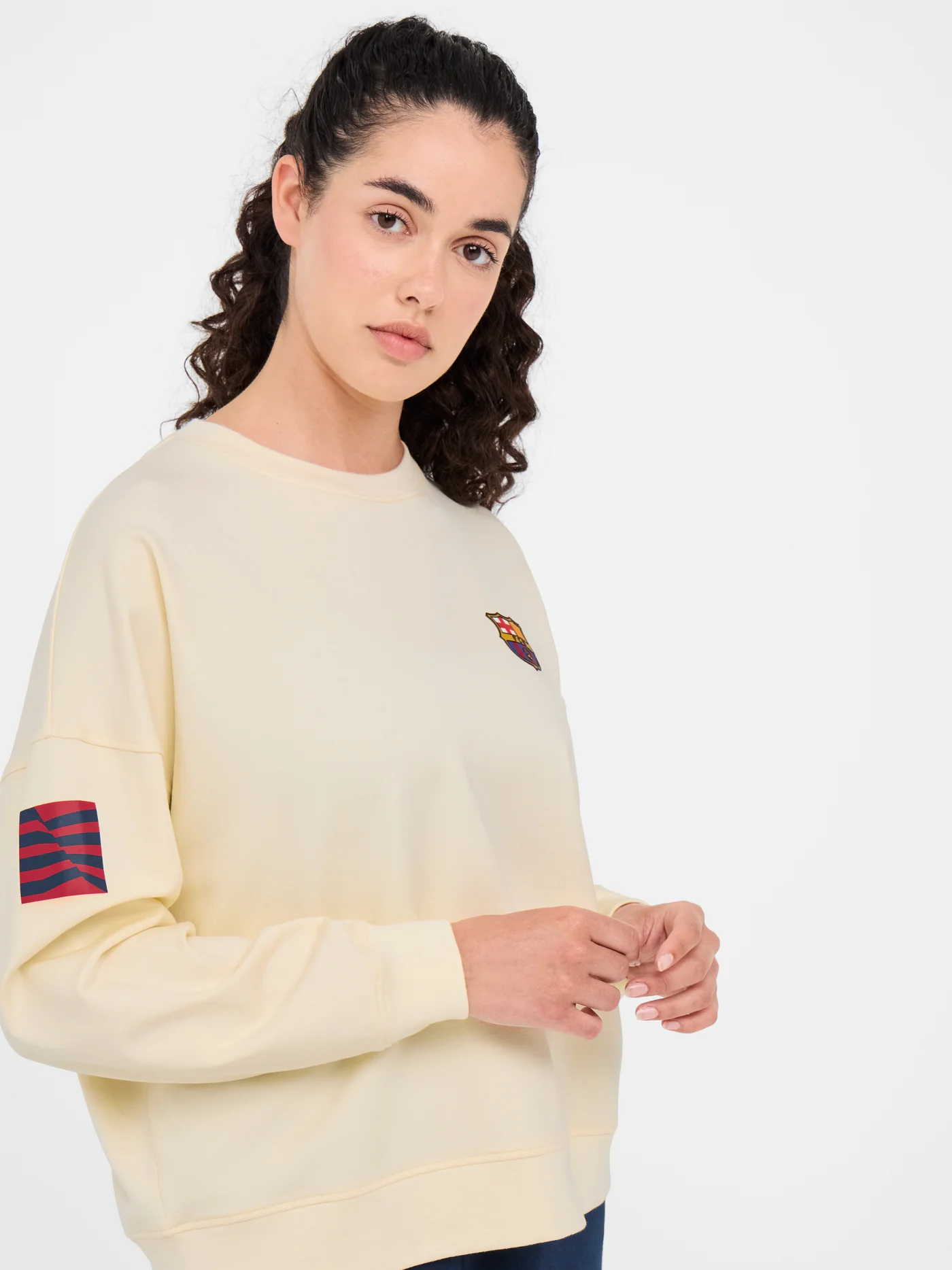 Sweatshirt Beige Barça  - Woman