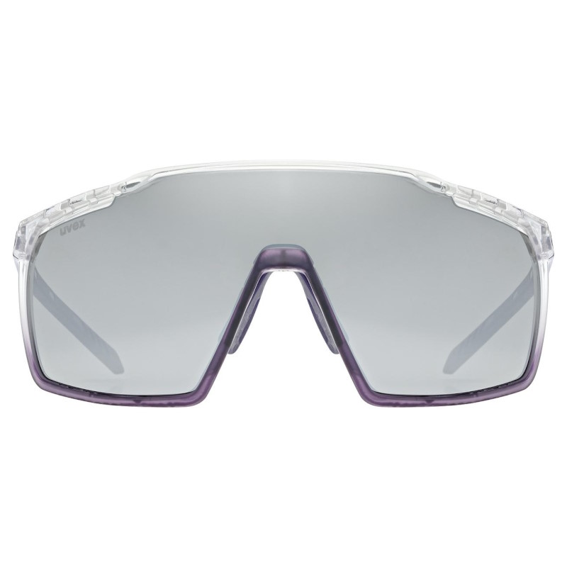 Uvex mtn perform Glasses - clear-met purplet/supravision mirror silver
