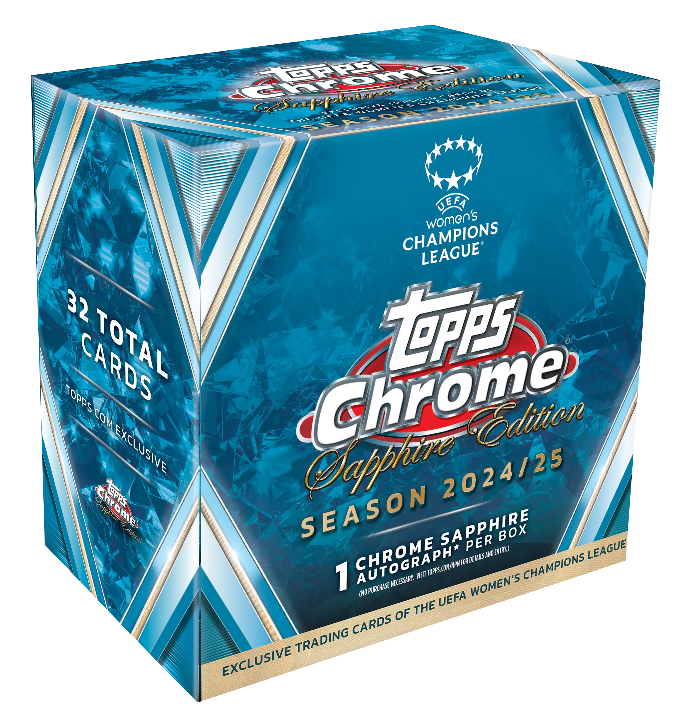 2024-25 Topps Chrome® Sapphire UEFA Women's Champions League - Hobby Box
