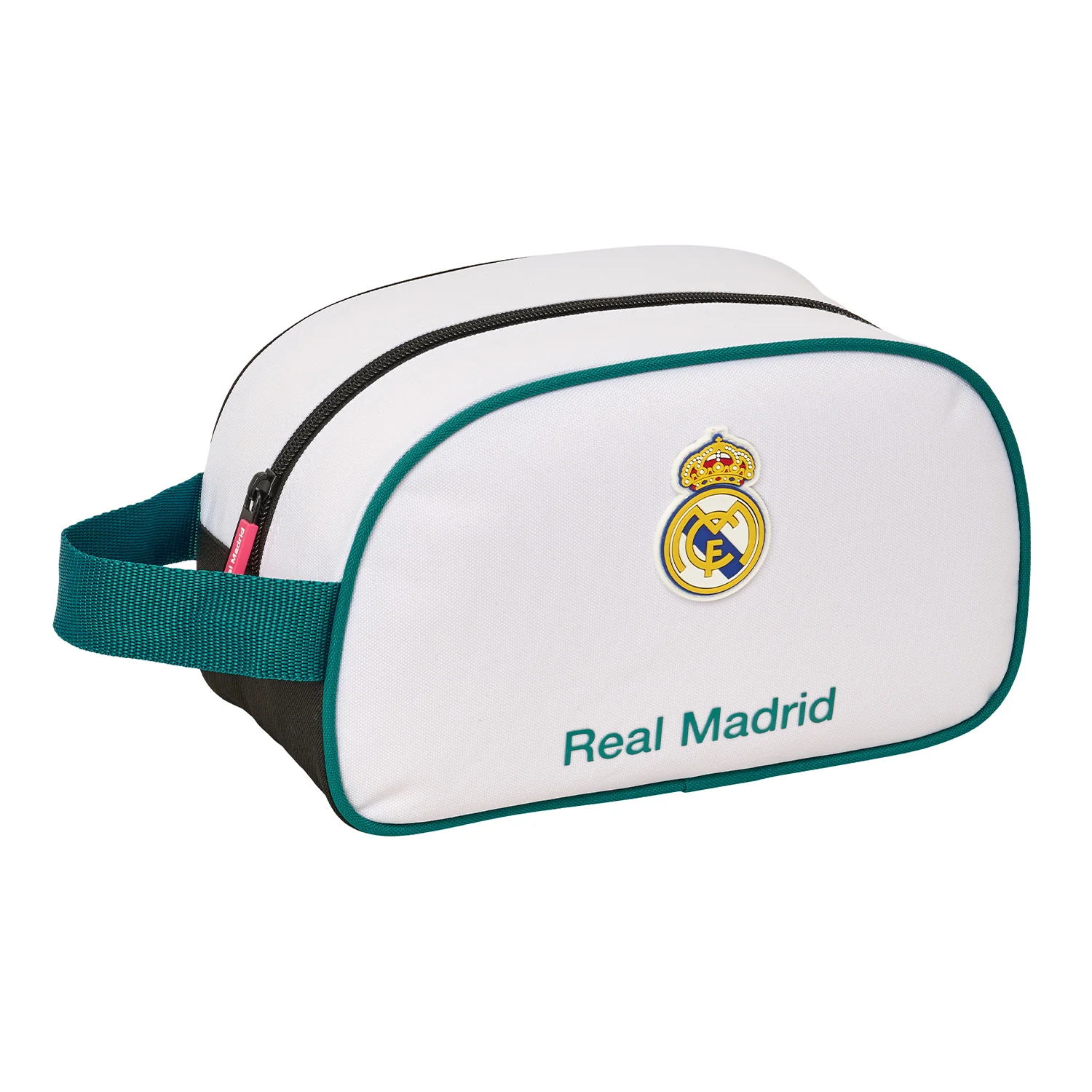 Single Handle Toiletry Bag White /Green Real Madrid