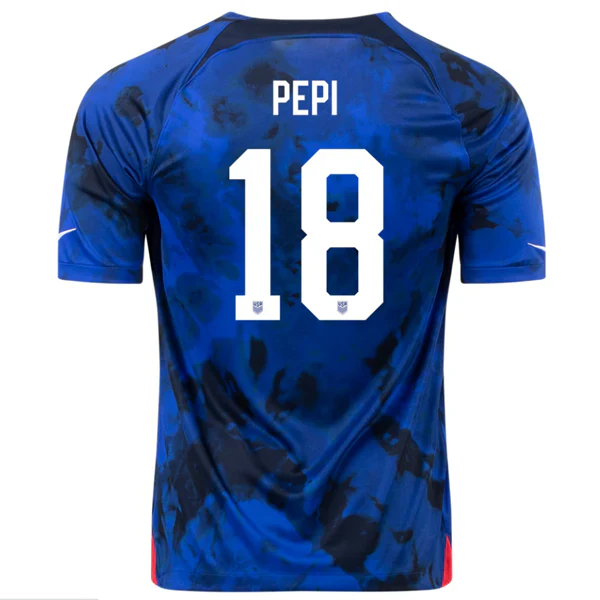 United States Ricardo Pepi Away Jersey 22/23 (Bright Blue/White)