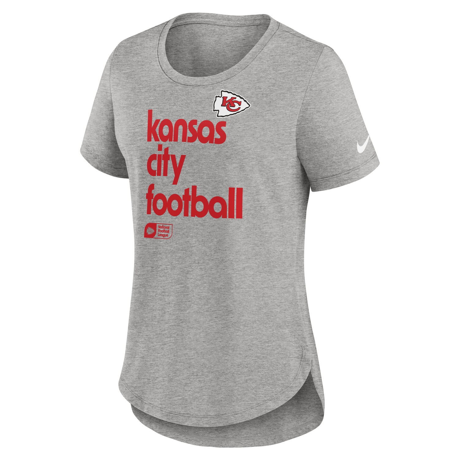 Kansas City Chiefs Nike Triblend Football NFL T-Shirt Gray (Women's)