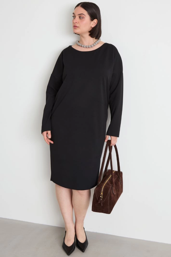 Crepe dress - BLACK