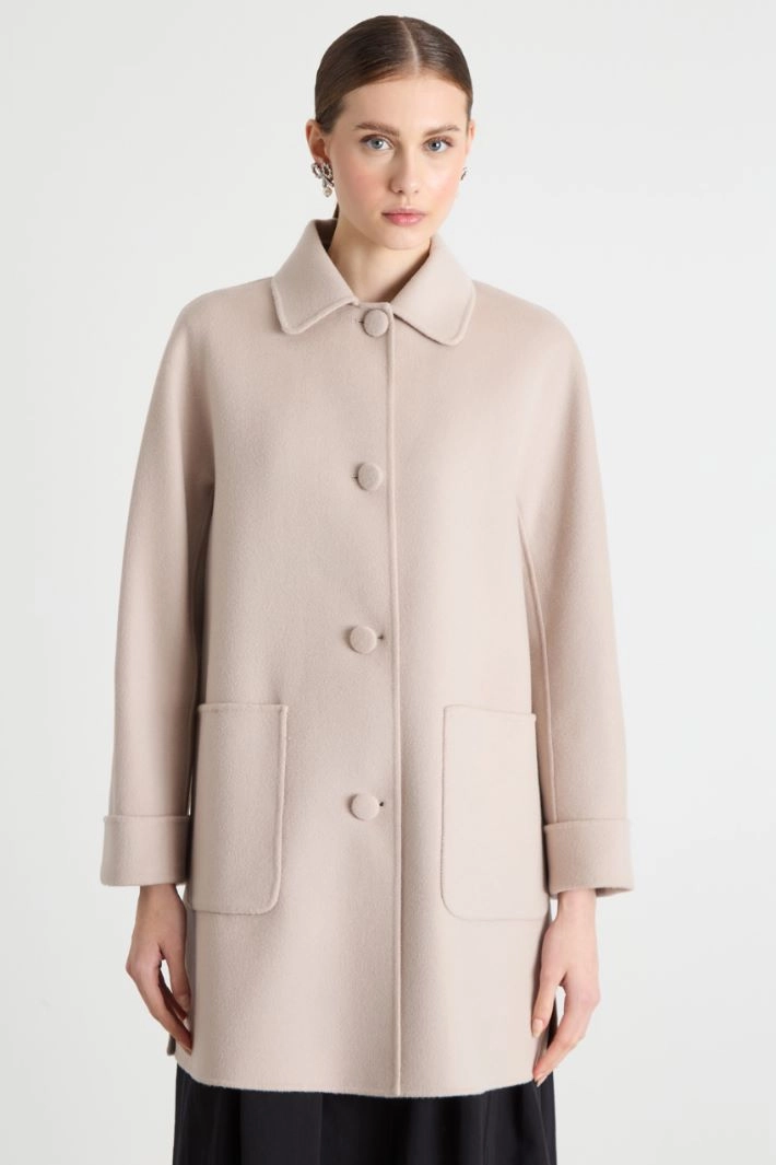 Shirt-collar coat - BEIGE