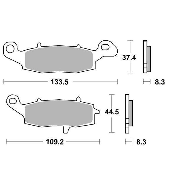 SBS 705HS Sinter Metal Brake Pads Front/Front Left (depending on model)Ref: 705HS / 705070