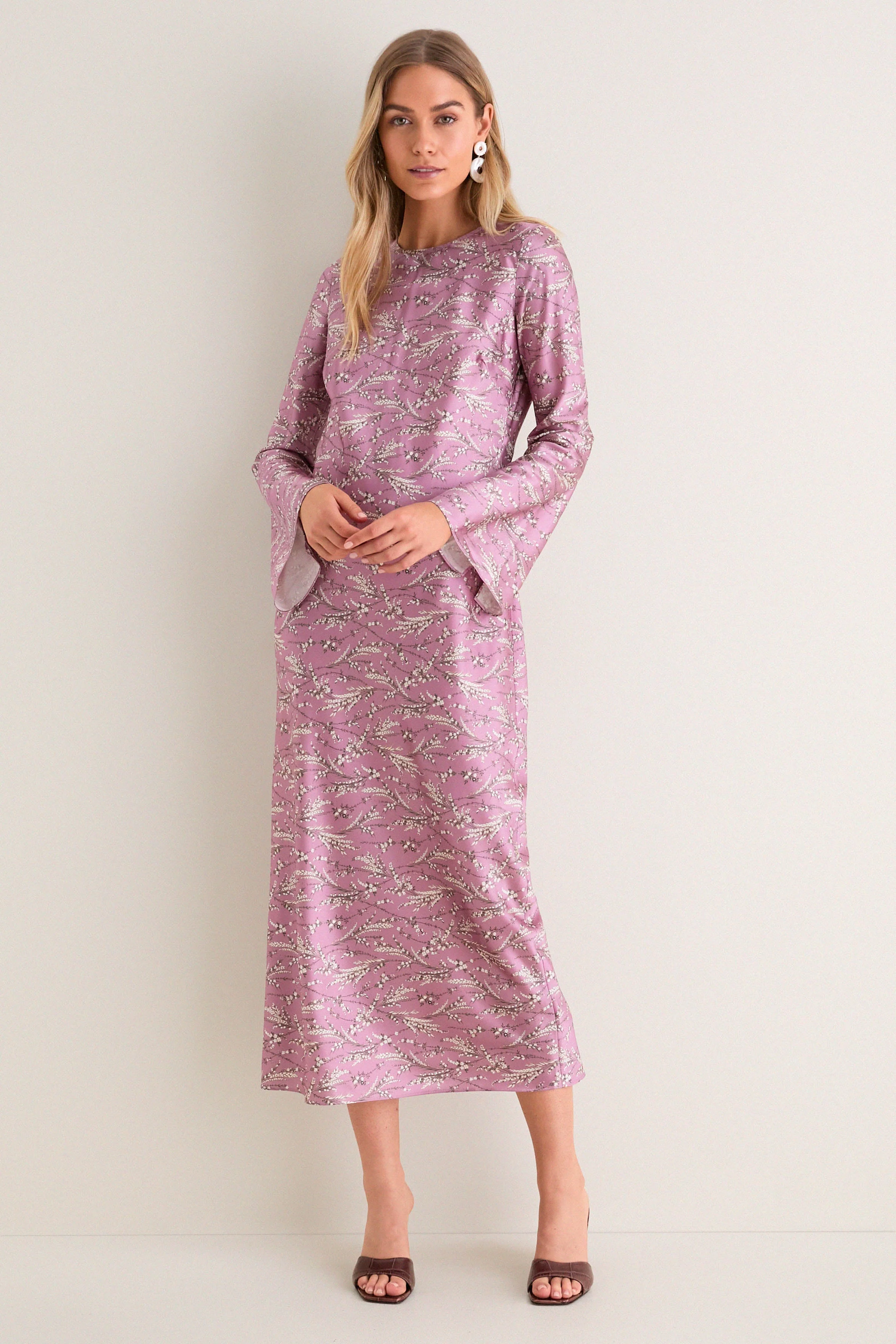 Orchid Haze Multi Midi Gemma Dress