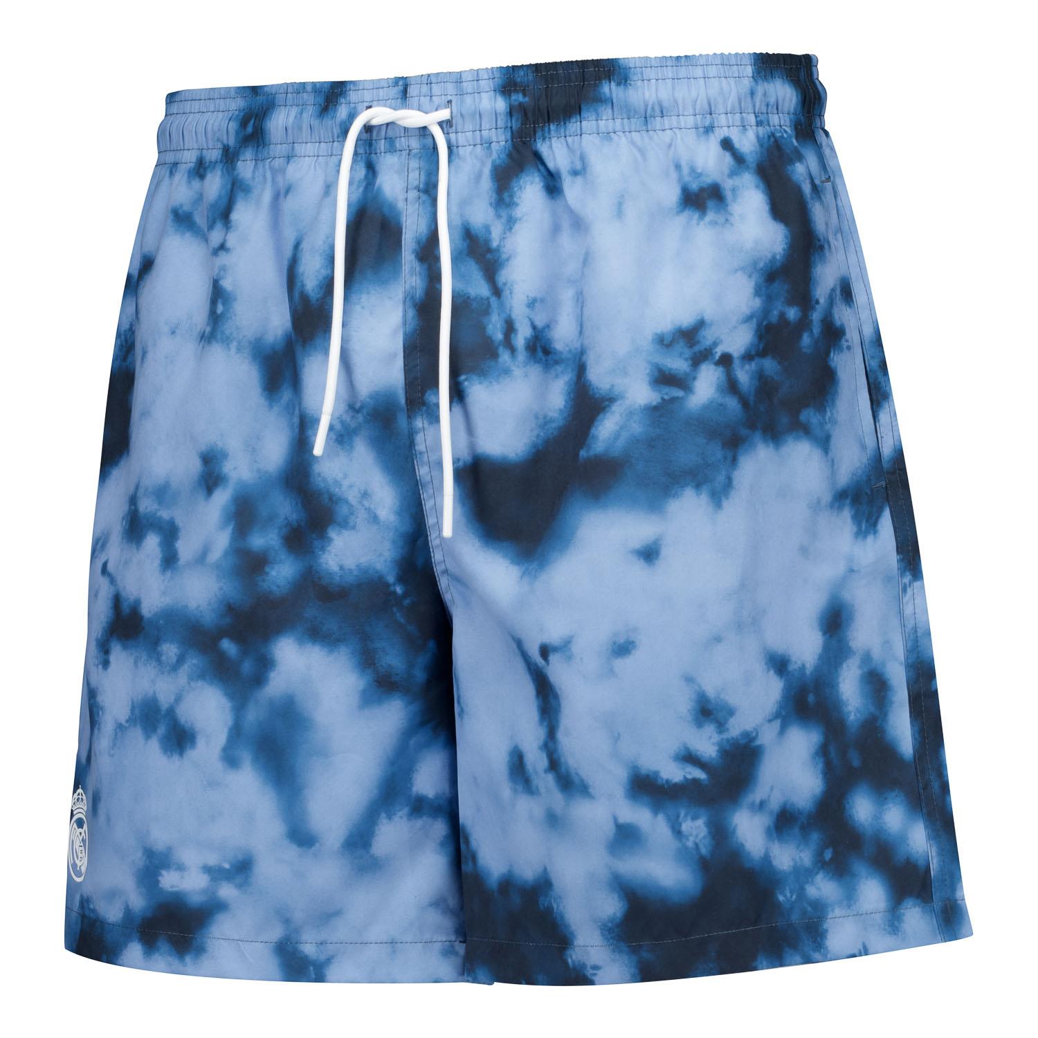 Mens Real Madrid Tye Dye Black Swimshorts