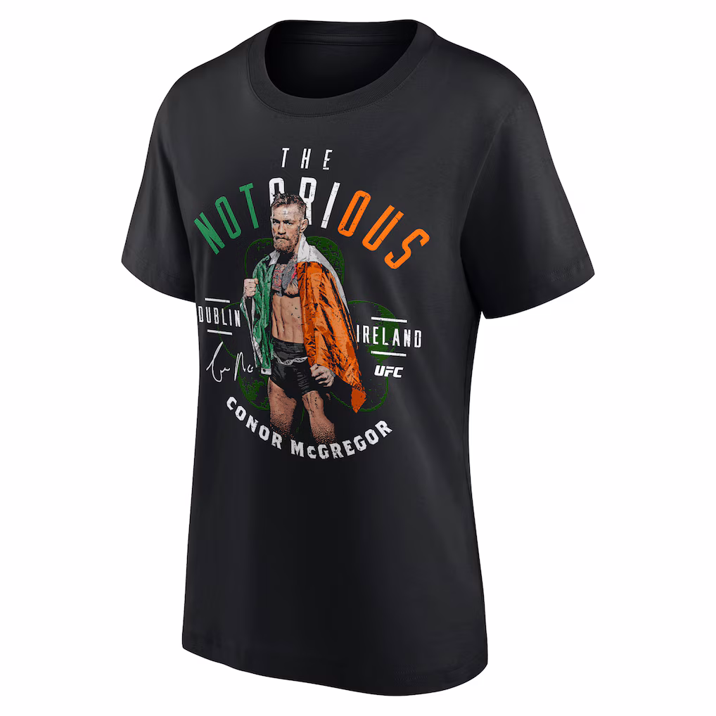 UFC Conor McGregor The Notorious Pose T-Shirt - Black - Womens