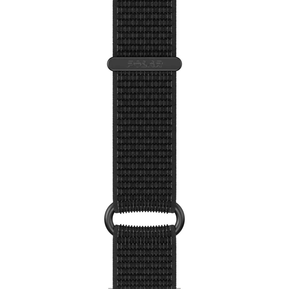 Polar Hook and Loop Nylon Wristband 22mm - black